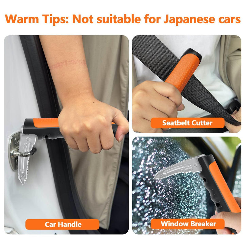 Car Door Handle for Elderly - 2025 New 3-in-1 Car Handle Assist, 2 Pack Auto Cane Portable Vehicle Support Handle Door Assist Bar, Max Load 500 Lbs, Anti-Slip Design (Orange-2-Pack Car Handle) Orange-2-Pack Car Handle