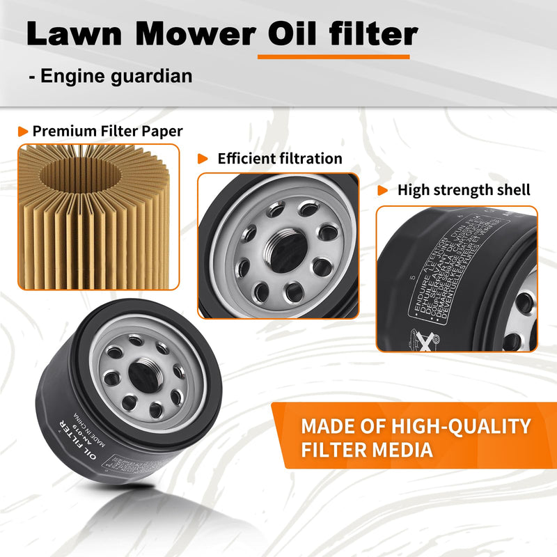 49065-0721 Oil Filter 49065-7007 for Kawasaki FR691V FR730V FR651V FR600V FX600V FX730V FS691V FS651V FR651V Engines, Pack of 2