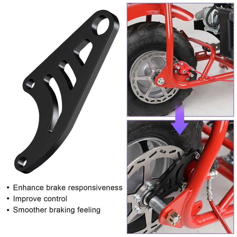 Mini Bike Hydraulic Brake Rear Caliper Bracket Kit Replacement for Coleman CT100U Trail 100 98cc 3.0HP Minibike Brake Powersports Gas Powered Assembly Parts Accessories Black