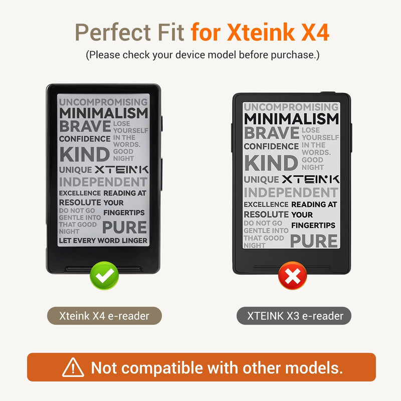 CoBak Clear Case for Xteink X4 EReader, Xtrons X4 Ultra-Lightweight Anti Scratch TPU Transparent Flexible Soft Back Shell Cover ﻿