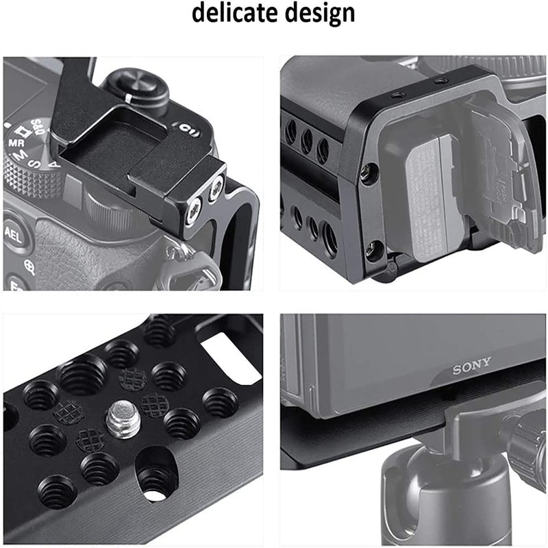 Easy Hood Camera Cage for Sony Alpha A6100/A6400/A6300/A6500/A6000 Camera | Soft Silicone, Enhanced Grip, Slim Fit, Lightweight, Camera Protective Cover, Camera Body Skin Protector, Easy to Install