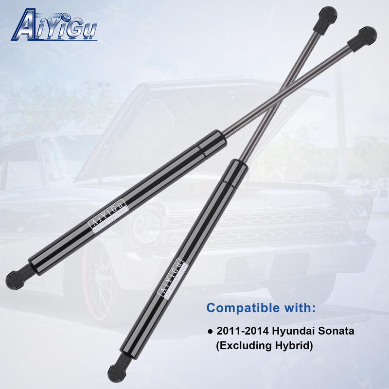 Front Engine Hood Struts Shocks Lift Supports Gas Springs 6489 Compatible with 2011 2012 2013 2014 Hyundai Sonata 4 Door Replacement SG367017 81161-3Q000 Set of 2 PCS (Excluding Hybrid)