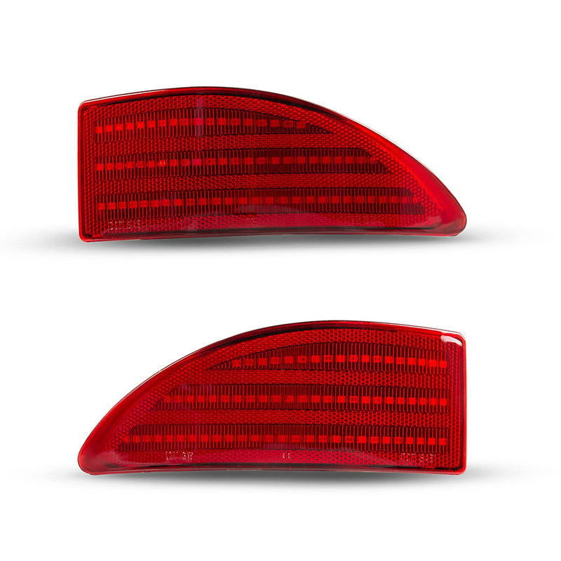 LED Rear Bumper Reflector Light Compatible with Lexus IS250/IS350 2006-2012 w/4 Functions Running+Turn+Signal+Brake+Reverse Lighting Red Lens Red(4Functions)