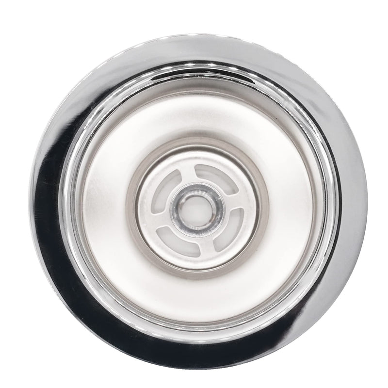 Westbrass A213-26 3-1/2" Wing Nut Twist Style Large Kitchen Sink Basket Strainer, Polished Chrome