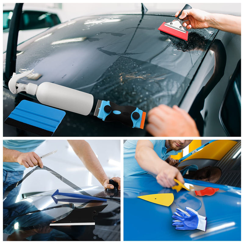 DIYSELF Window Tint Kit for Cars, 45 Pcs Vehicle Glass Protective Film Wrapping Set, Squeegee for Vinyl, Vinyl Wrap Tools, Window Tint Tools, Car Film Kit