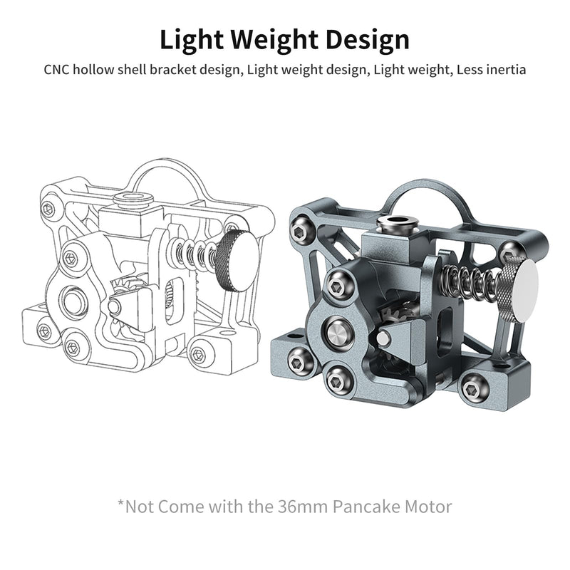 FYSETC Upgraded 3D Printer Accessory - Sherpa Mini Extruder - All Metal Shell NO 36mm Pancake Motor: Light Weight Extruder Hotend Part Compatible with Vorn 2.4 Prusa i3 MK3S+ Ender 3 V2 CR-10