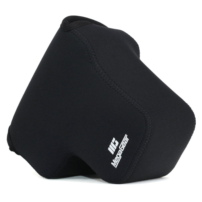 MegaGear Ultra Light Neoprene Camera Case, with Carabiner Compatible with Sony Cyber-Shot DSC-RX10 IV, DSC-RX10 III - Black - MG755 One Size