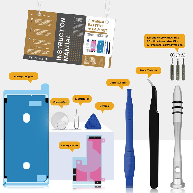 Replacement for iPhone Xs MAX Battery, 4500mAh High Capacity Li-ion Polymer Replacement Battery for Model A1921 A2101 A2102 A2104 with Professional Repair Tool Kits