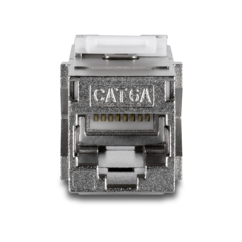 TRENDnet Cat6A RJ45 Keystone Inline Coupler Keystone Jack, 6-Pack, TC-KC06C6A, Keystone Jack Female to Female for Wall Plates & Blank Shielded Keystone Patch Panels, Silver
