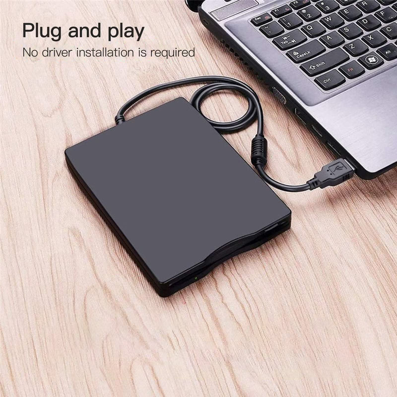 Xspeedonline 3.5-inch USB 2.0 Data External Floppy Disk Drive 1.44MB Supported for Windows 98/SE/2000/ME/XP/VISTA/7/8/8.1/10/11/MAC Operating Systems