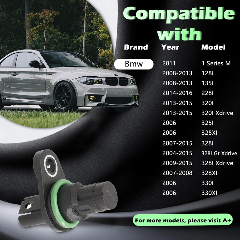 2Pcs Engine CAM Camshaft Position Sensor PC770 Compatible with BMW 128I 135I 228I 330XI 528XI 740LI 750LI Alpina B7L Xdrive 325I 528I 550I Gt Xdrive 640I 650CI 760LI M5 M6 Gran Coupe X1 X3 X5 X6 Z4