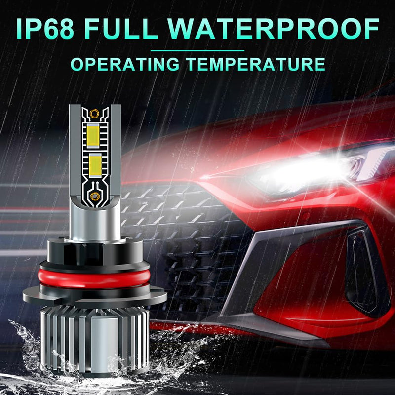 9007 Light Bulbs and 9145 Fog Lights, 600% Brightness Fit for Ford F150 (1997-2003) Replacement Bulbs, 6500k Cool White,IP68 Waterproof, Pack of 4 For F150 (1997-2003)