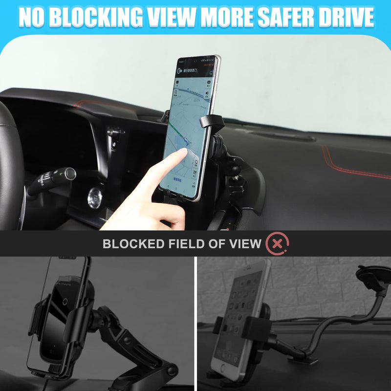 Car Phone Holder for Corvette C8 2020-2025 360 Rotatable Cell Phone Holder for Center Console Navigation Screen Fixed Mobile Phone Mount Holder Fit for Universally Smartphones (Style D) Style D