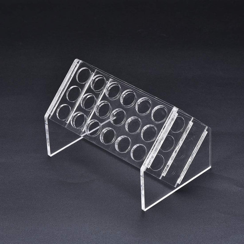 uxcell Slant Rack Acrylic Test Tube Holder 18 Wells for 10ml/15ml Centrifuge Tubes Clear