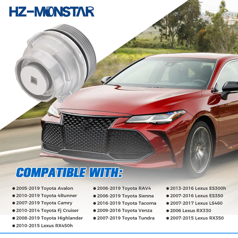 Oil Filter Housing Cap Assembly 15620-31060 Compatible with Toyota Camry Tundra RAV4 4Runner Tacoma Highlander Sienna Venza Avalon Fj Cruiser Oil Filter Housing Cover Replace 15643-31050