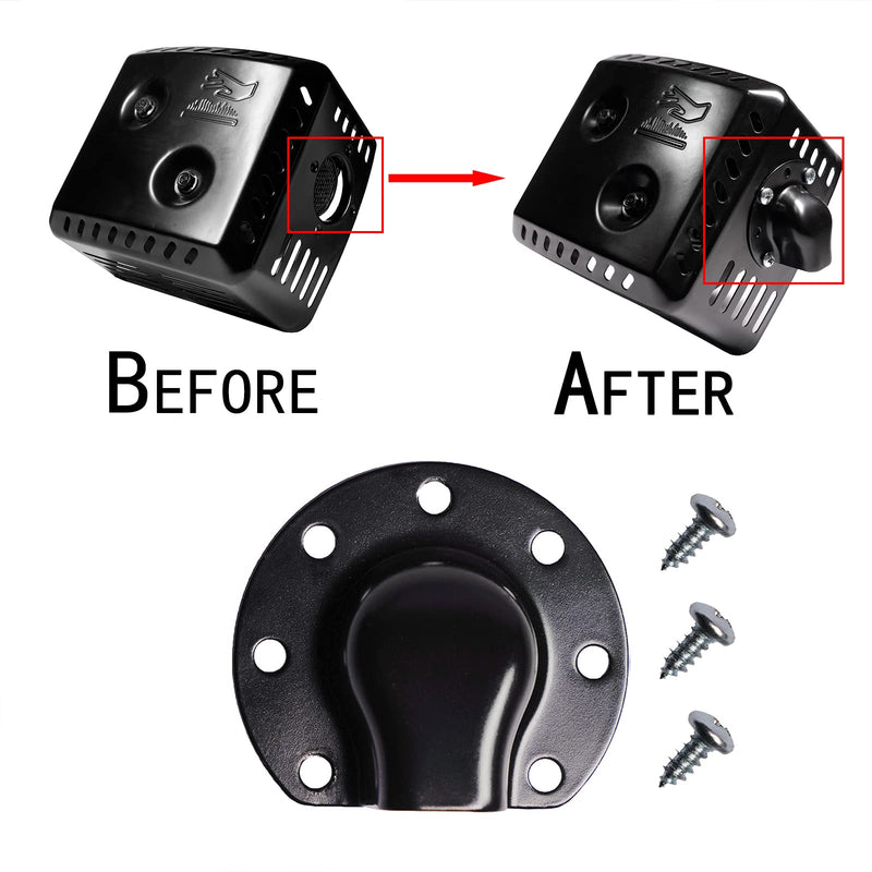 JMCHstore Upgraded Stock Muffler Exhaust Deflector For Predator 196cc 212cc, Honda GX160 GX200 5.5HP 6.5HP Engine Motor, Coleman Mini bike CT200U BT200X, Baja MB200, Black Muffler diverter 200cc Muffler Deflector
