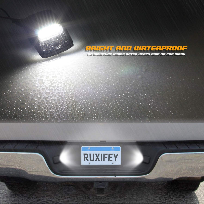 RUXIFEY LED License Plate Light Lamp Replacement Compatible with Tacoma 2005 to 2015, Tundra 2000 to 2013, 6000k White black