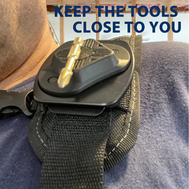 Magnetic Tool Holder for Belt, Strong Magnet Tool Clip for Men, for Dad, Heavy Duty Magnetic Belt Clip Holds Hammers, Screws, Nails, Screwdrivers, Wrenches, Cool Gadgets for Men 5210-2P