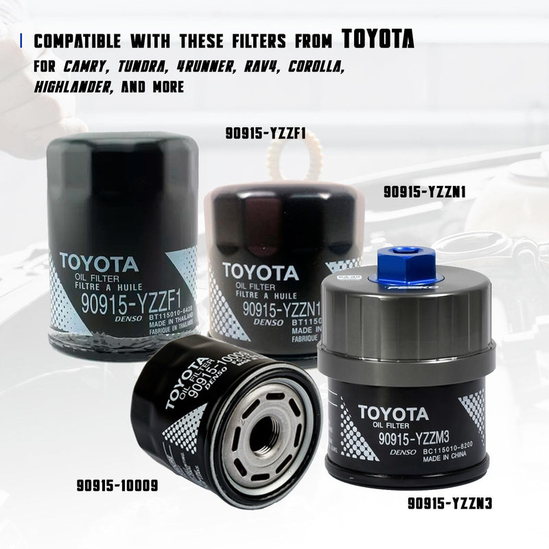64mm 14 Flute Oil Filter Wrench for Toyota, Lexus and Scion, Precision Machined Aircraft Aluminum Oil Filter Removal Tool for Easily Remove Oil Filter 64mm Oil Filter Wrench