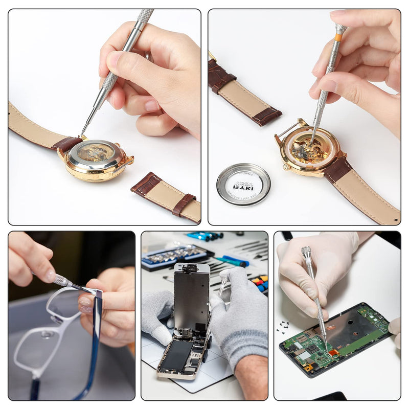10PCS Professional Watchmaker Screwdriver Set + 1PCS Spring Bar Tool, Watch Screwdriver for Watch Repair, Eyeglasses Repair, Jewelry Work, Electronics Repair