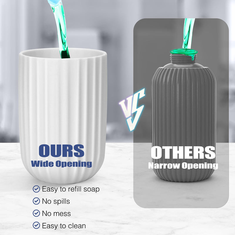 Automatic Soap Dispenser Liquid Touchless: 9oz Plastic White - Rechargeable Electric Smart 3-Level Adjustable Modern Auto Soap Dispenser - Bathroom Kitchen Hand Dish Lotion White Liquid