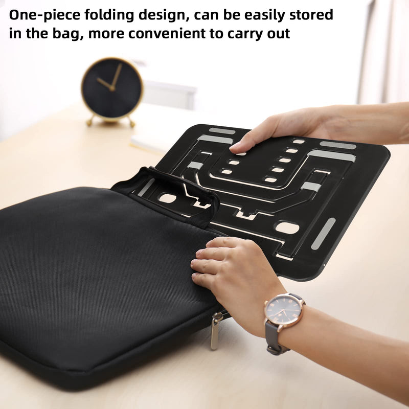 Laptop Stand Holder Computer Notebook Support Riser Adjustable Non Slip Laptop Base Bracket Ergonomic Foldable Desk Mount for Dell HP MacBook Air Pro Lenovo Chromebook