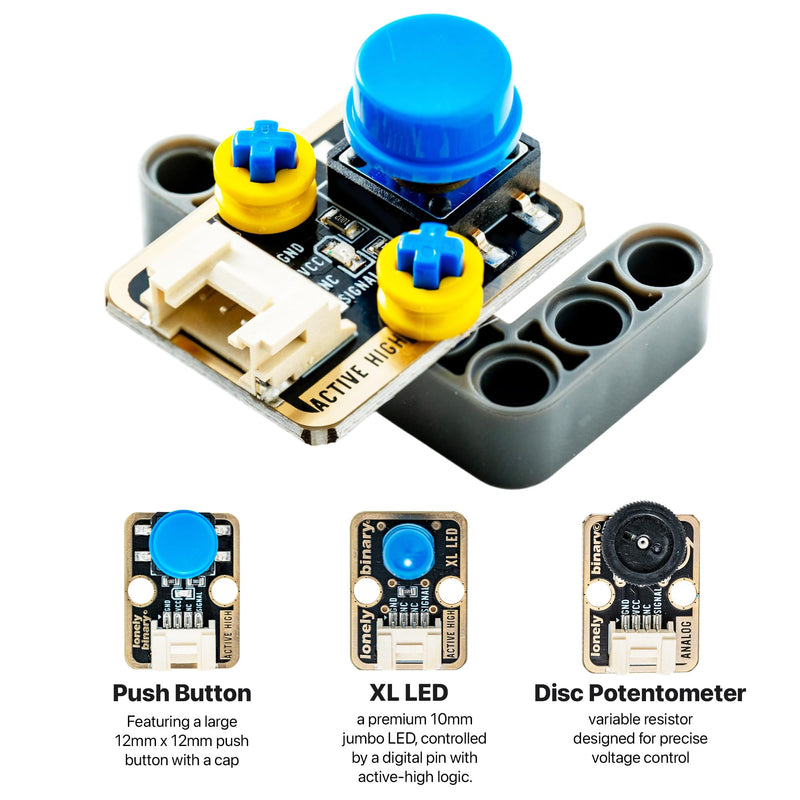TinkerBlock UNO R3 Starter Kit with 12 Plug-in Sensor Modules, ATmega328P, Extension Board, Compatible with Arduino IDE, STEM & Electronics Learning-No Wiring Needed- Video Tutorials Uno R3 Starter Kit –12 Sensor Modules