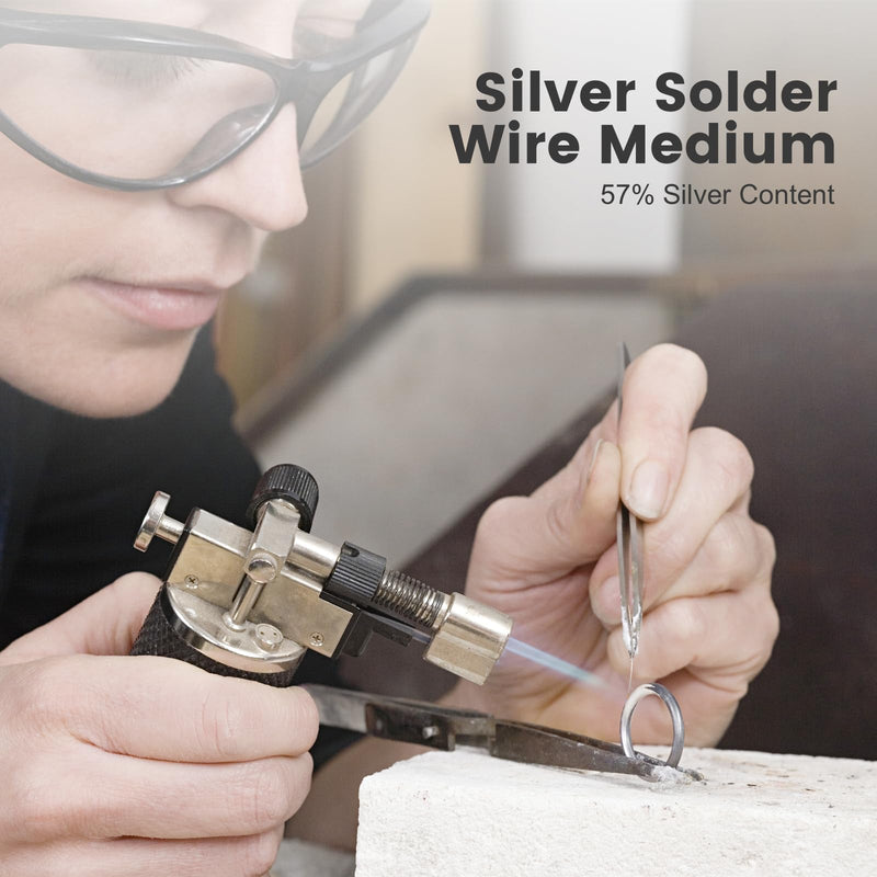 5 Feet Silver Solder Wire Easy Extra Silver Solder 22 Gauge for Jewelry Repair Silver Repair 22 Gauge 5 Ft 57% Silver Extra Easy Solder