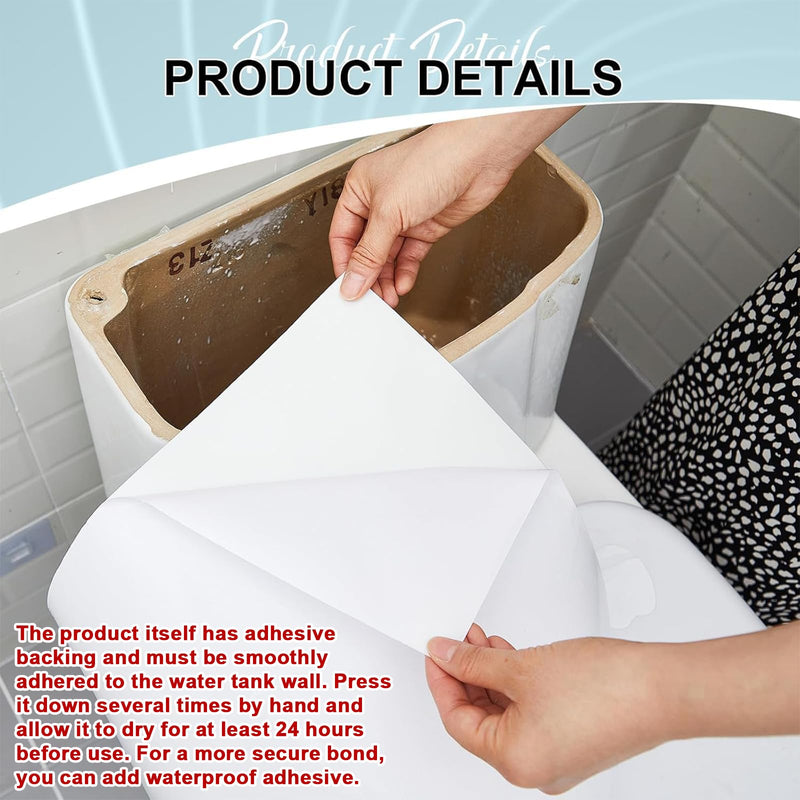 Frienda 2 Pcs White Toilet Tank Insulation Kit 16 x 48 Inch Toilet Tank Liner Anti Condensation with EVA Foam Self Adhesive for Stopping Condensation Preventing Water Damage to Floors