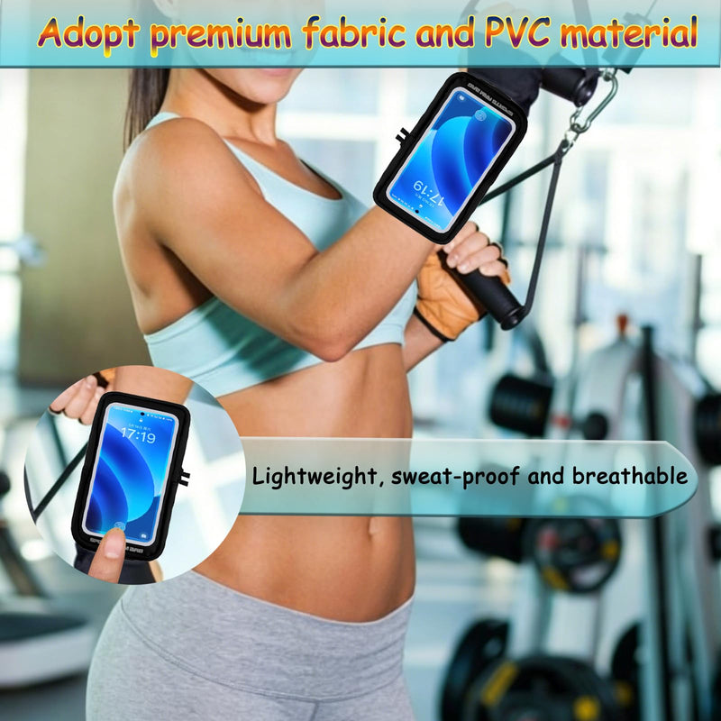 Wristband Phone Holder for Running, Forearm Armbands, Running Armband with Card Slot for iPhone Pro Max Plus (16/15/14/13/12/11/X/XR) Galaxy S24/S10, Cell Phone Armband Up to 7.0'' Phone