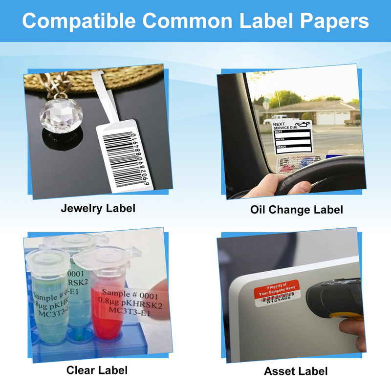 Oil Change Sticker Resin Ribbon, 2.24" x 244', 4 Roll | 57mm x 74m Thermal Transfer Ribbon with 1/2 In Core for 2 In Desktop Printers, Compatible with Zebra, Tsc, Godex, Honeywell 4 Rolls-2.24" x 244'