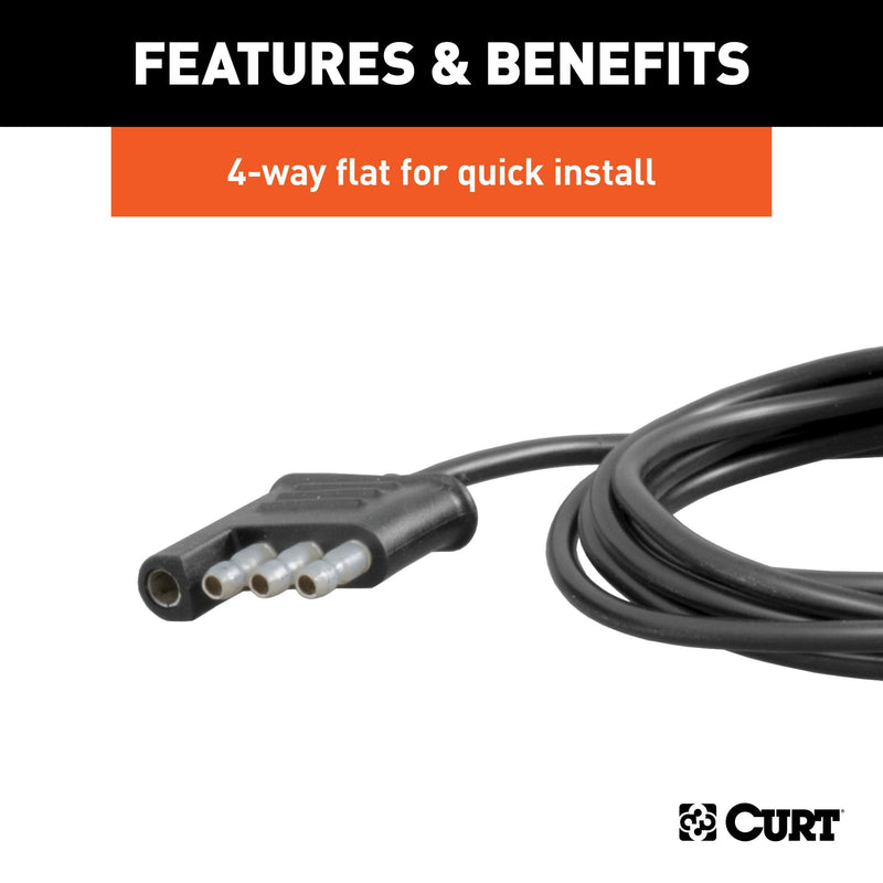 CURT 53201 Auxiliary Automotive LED Light Strips for Hitch Cargo Carrier, Bike Rack, 2-Pack