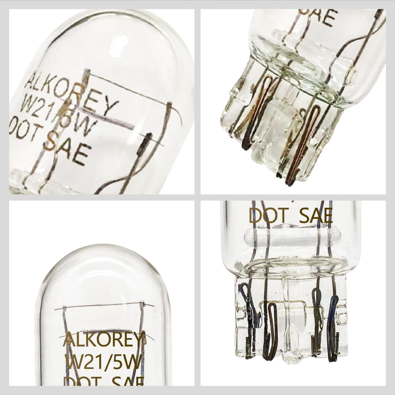 7443 T20 W21/5W 12V 21/5W Reverse Light Bulbs,2700K Warm White Lights,Tail Brake Lights Backup Lights Turn Signal Lights, 2 Pack