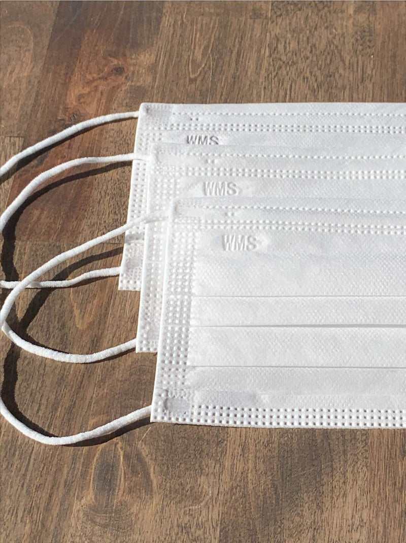 WMS 4-Layer Face Masks, Wisconsin Medical Supplies, MADE IN USA, 1 Pack (50 Masks)