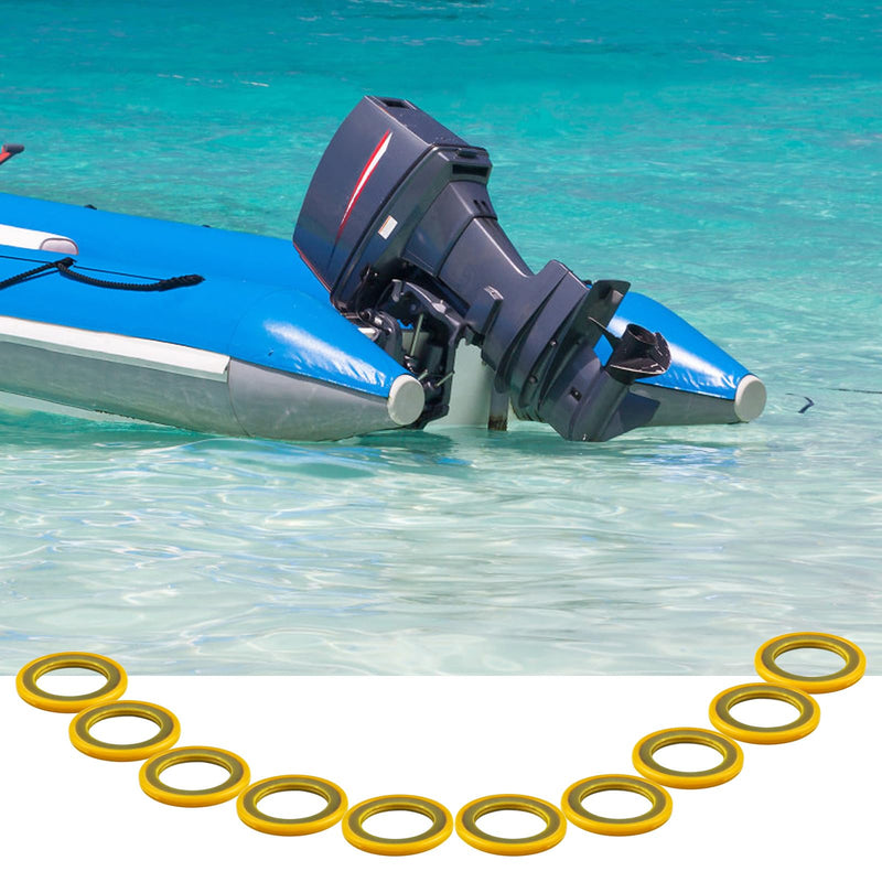 10 x 26-830749 Gearcase Oil Drain Plug Gaskets Screw Washers, Lower Unit Seals for Mercury 115FS 150 EFI 4-Stroke and Mariner Outboard Engines and MerCruiser Star Drives Accessories