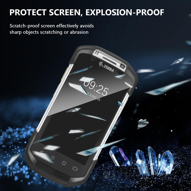 3pcs Tempered Glass Screen Protector for Zebra Symbol TC70 TC70X TC72 TC75 TC75X TC77 Handheld Barcode Scanner Mobile Computer,9H HD Protective Film 3pcs