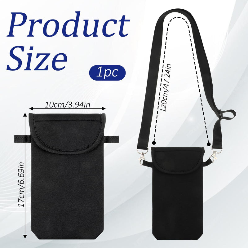 Universal Cell Phone Pouch, Waterproof Neoprene Phone Sleeve with Neck Strap Lanyard Holder, Around Neck Carrying Case for Cellphone Men Women 1 Pcs
