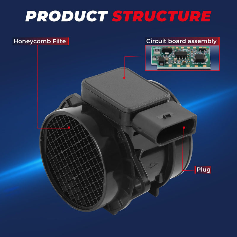 MOSTPLUS 5WK96431 Direct Replacement MAF Mass Air Flow Sensor Meter MAF Compatible for Hyundai 28164-23700