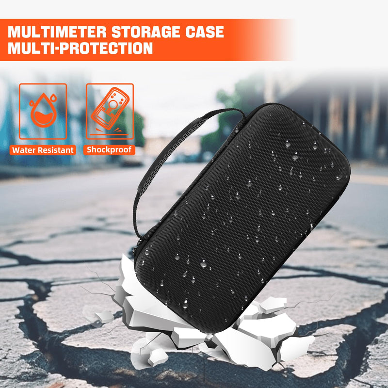 Carrying Case for Fluke1587 FC/ 87-V/ 87V Max/ 88V/ 15B+/ 17B+/ 1503/1507/1508/1577/3000 FC Multimeter Testers and Accessories, Multimeter Storage Bag Organizer Box (Case Only) Black