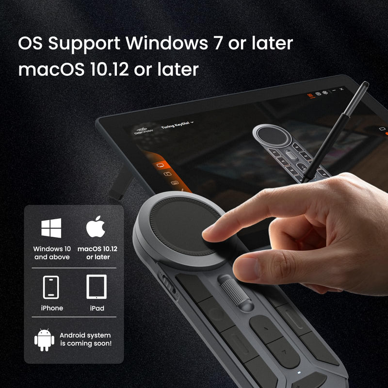 DIGIDRAW K30 Wireless Remote Controller with Dual Dial & 11 Custom Keys | Bluetooth 5.0,USB-C, 82g Lightweight, 40-Hour Battery Life, for PS/Sai/CDR