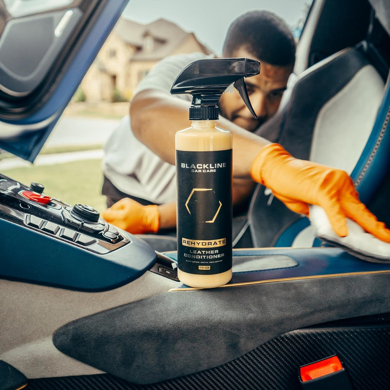  [AUSTRALIA] - Blackline Car Care - Leather Rehydrate, Leather Conditioner for All Leather - Cars, Furniture, Shoes, and Purses - 16 fl OZ