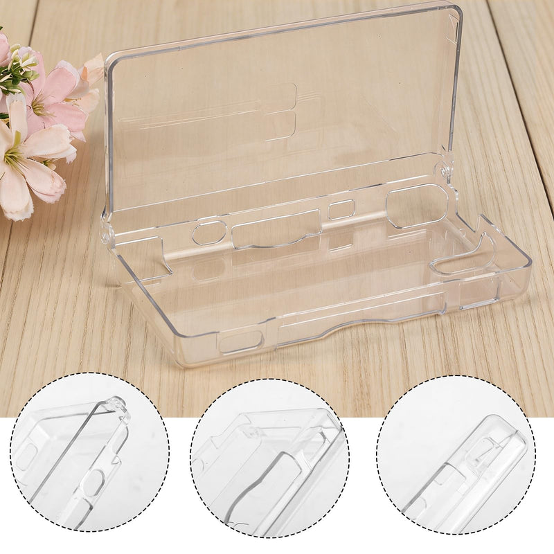 Transparent Hard Shell Case for DS Lite NDSL, Premium Crystal Clear Case with Protective Films and Cleaning Kit Practical Protective Cover Accessories Replacement Parts