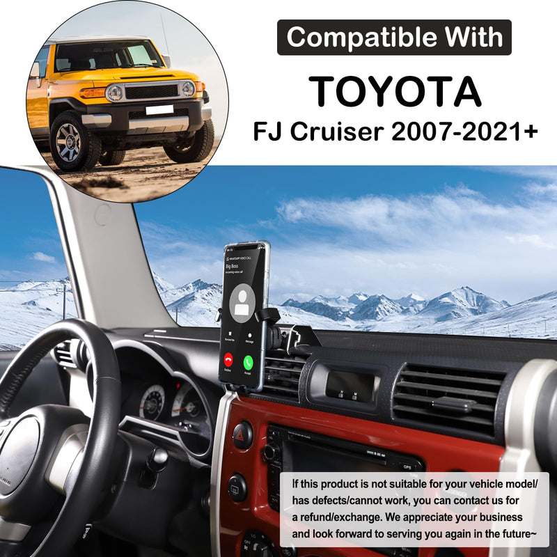 Car Phone Mount Fit Toyot@a FJ Cruiser 2007-2021 Car Center Console Air Outlet Cell Phone Holder Mount Dash Clip Dash Panel Cell Phone Holder Handsfree Air Vent Phone Stand for All Mobile Phones Type E