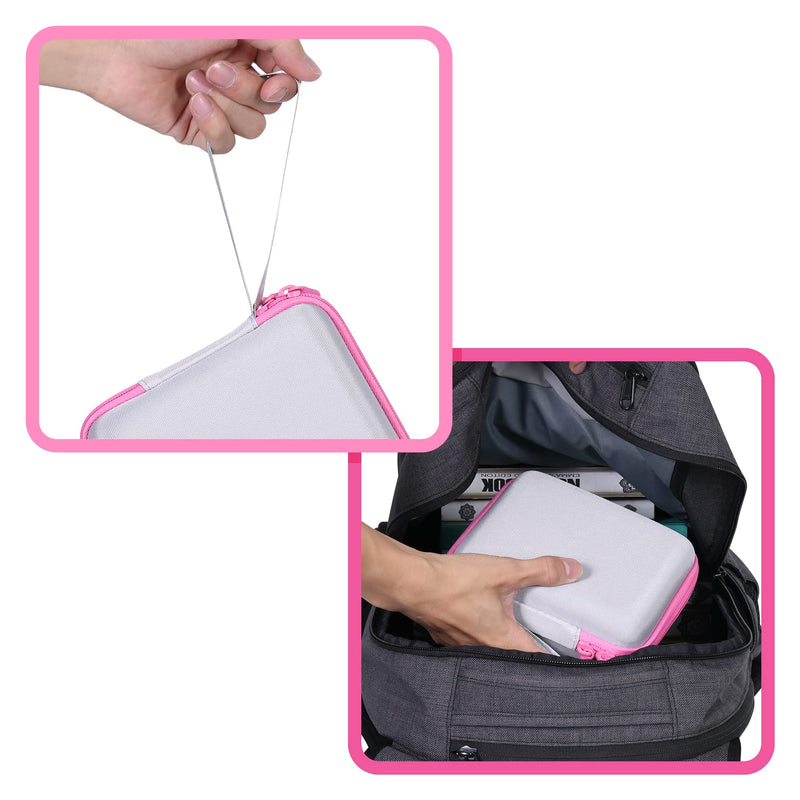 Aenllosi Hard Carrying Case Compatible with Vixic D1600 Rechargeable Label Printer (Pink,for Vixic D1600) Pink for D1600