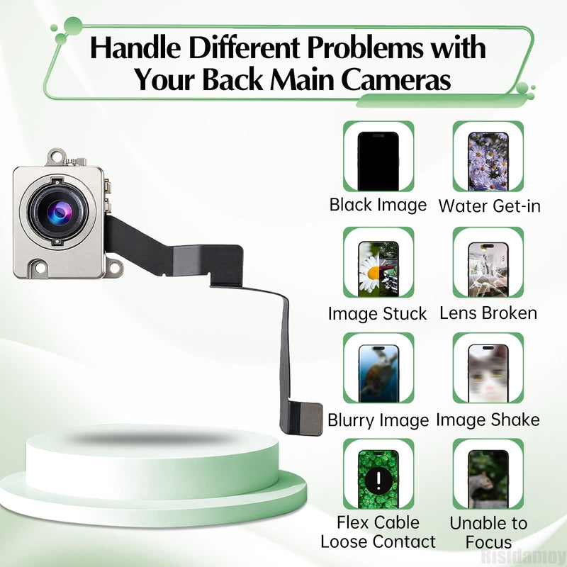 for iPhone 16e Rear Camera Replacement 48MP HD Video OEM | Back Rear Main Camera Module Flex Lens HDR Photo Repair Assembly for iphone16e A3212 A3408 A3409 A3410