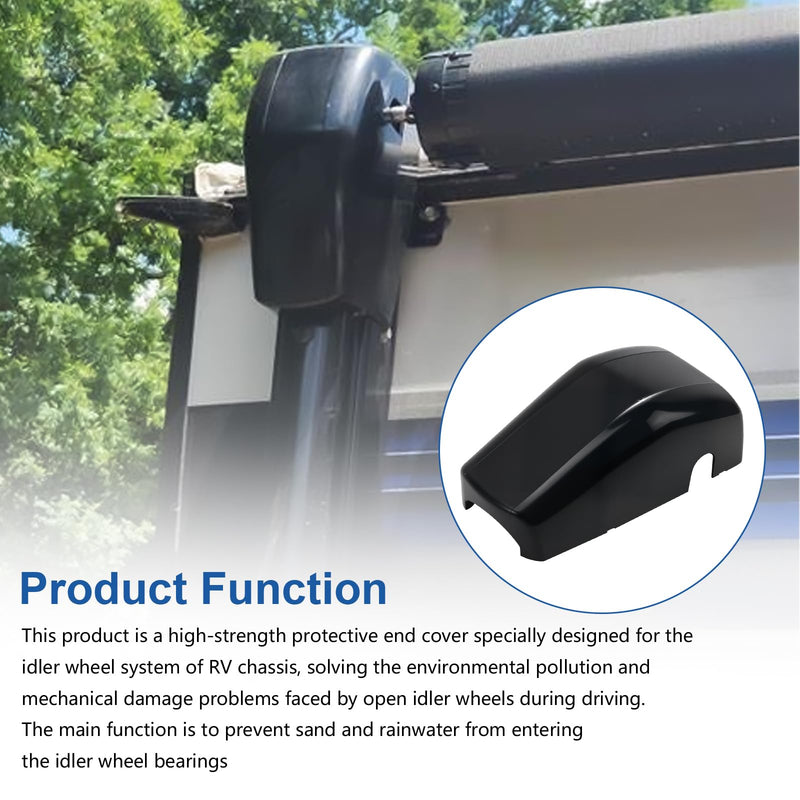 Rv Awning Cover 643923 Repalcement for Lippert RV Awning Replacement Parts, Regal Head Motor Cover Idler Front for Lippert Solera Comapitible with Lippert Components RV Awning, Black