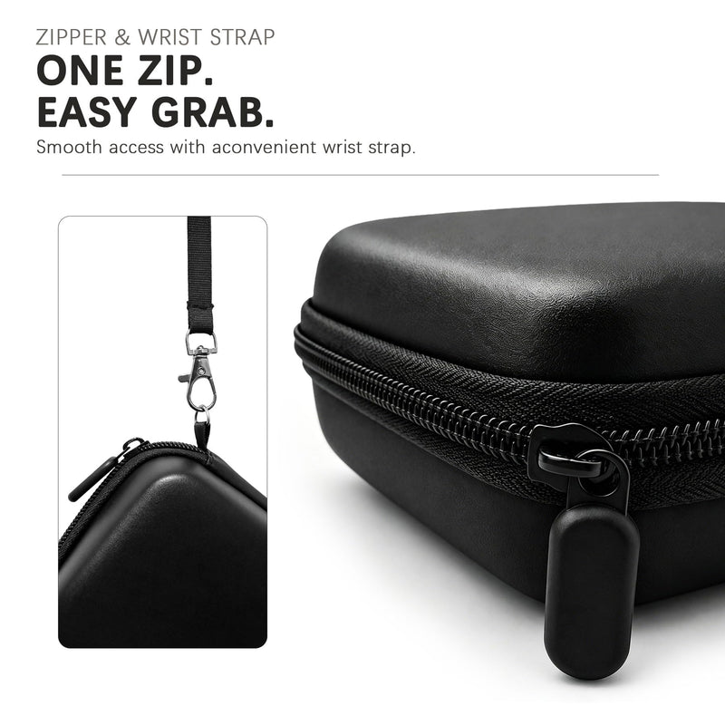 Case for Canon PowerShot ELPH 360 HS A/ 360 HS/ 360/ IXY 650 Digital Camera | Camera Carrying Case Storage Holder Protective Bag. Mesh Pocket Fits Battery Charger Memory Card Accessories. Black+ Black Black+Inside Black