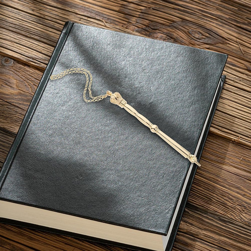 LOGOFUN Jewish Bible Reading Pointer Tool Elegant Metal Finger Torah with Gold Crown Head for Mitzvah Wedding Party Decorations - 17cm