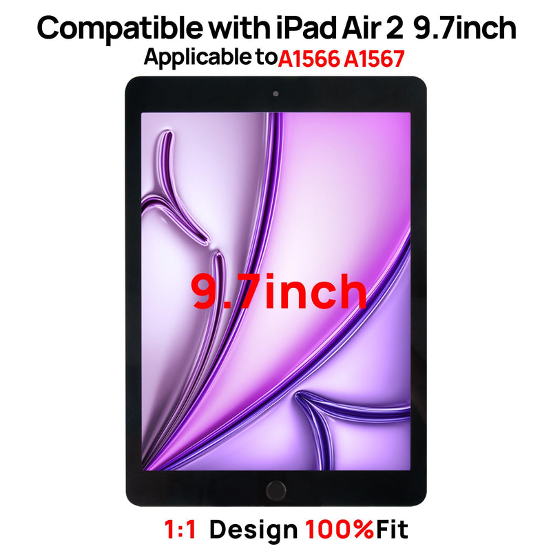 Screen Replacement Digitizer for iPad Air 2 2nd Generation, Touch Glass Compatible with iPad Air 2 A1566 A1567 9.7", Tool Set