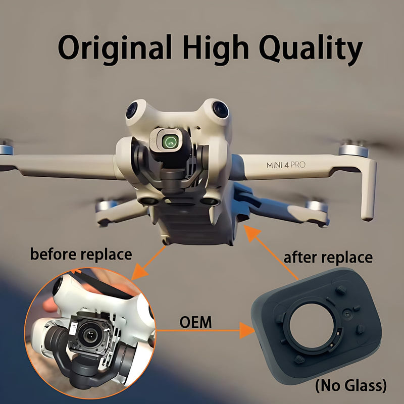 OEM Camera Front Shell Replacement for DJI Mini 3 Drone Camera Lens Protector Cap Repair Parts Gimbal Camera Lens Frame Lid Cover Spare Parts Suitable for DJI Mini 3(No Glass)